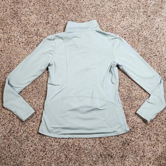 Eddie Bauer Womens Mint Green Quarter Zip Pullover Athletic Shirt Size Small - Picture 2 of 5